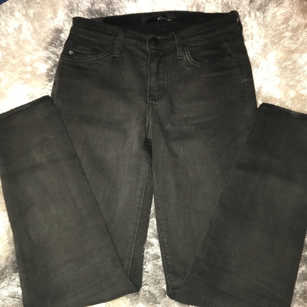 Dark olive green skinny jeans